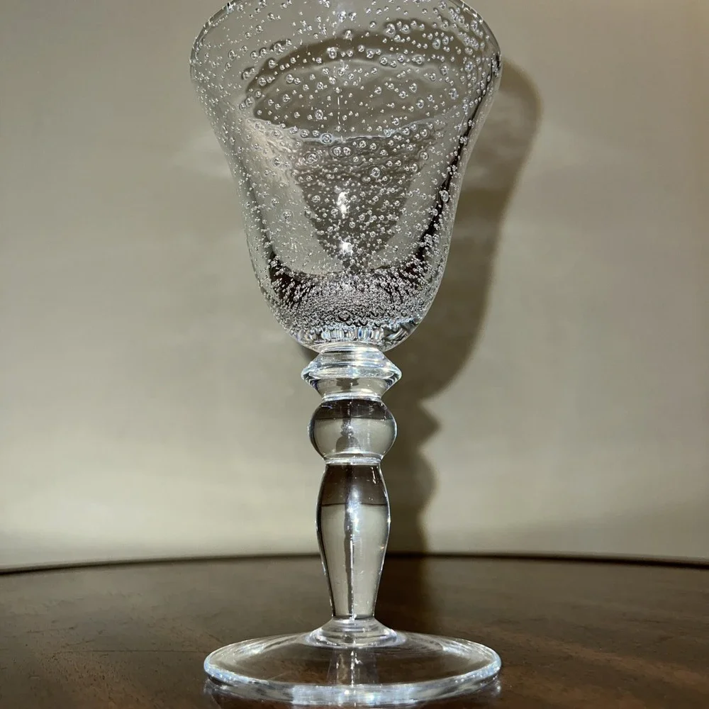 2 Pottery Barn Bubble Art Glass 7 1/4